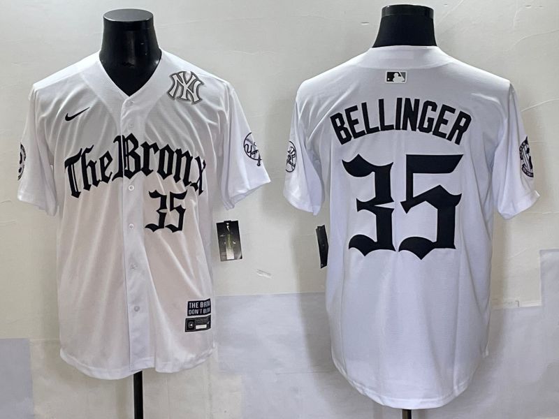 Men 2025 New York Yankees #35 Bellinger White Five generations Joint Name Nike MLB Jersey style 5->new york yankees->MLB Jersey